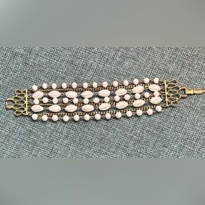 Vintage Signed Coro 8 strand faux pearl bracelet